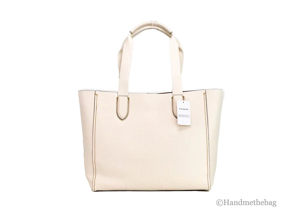 Tote Pebbled Coach Bag (58660) Chalk Handbag Shoulder Leather Derby Purse