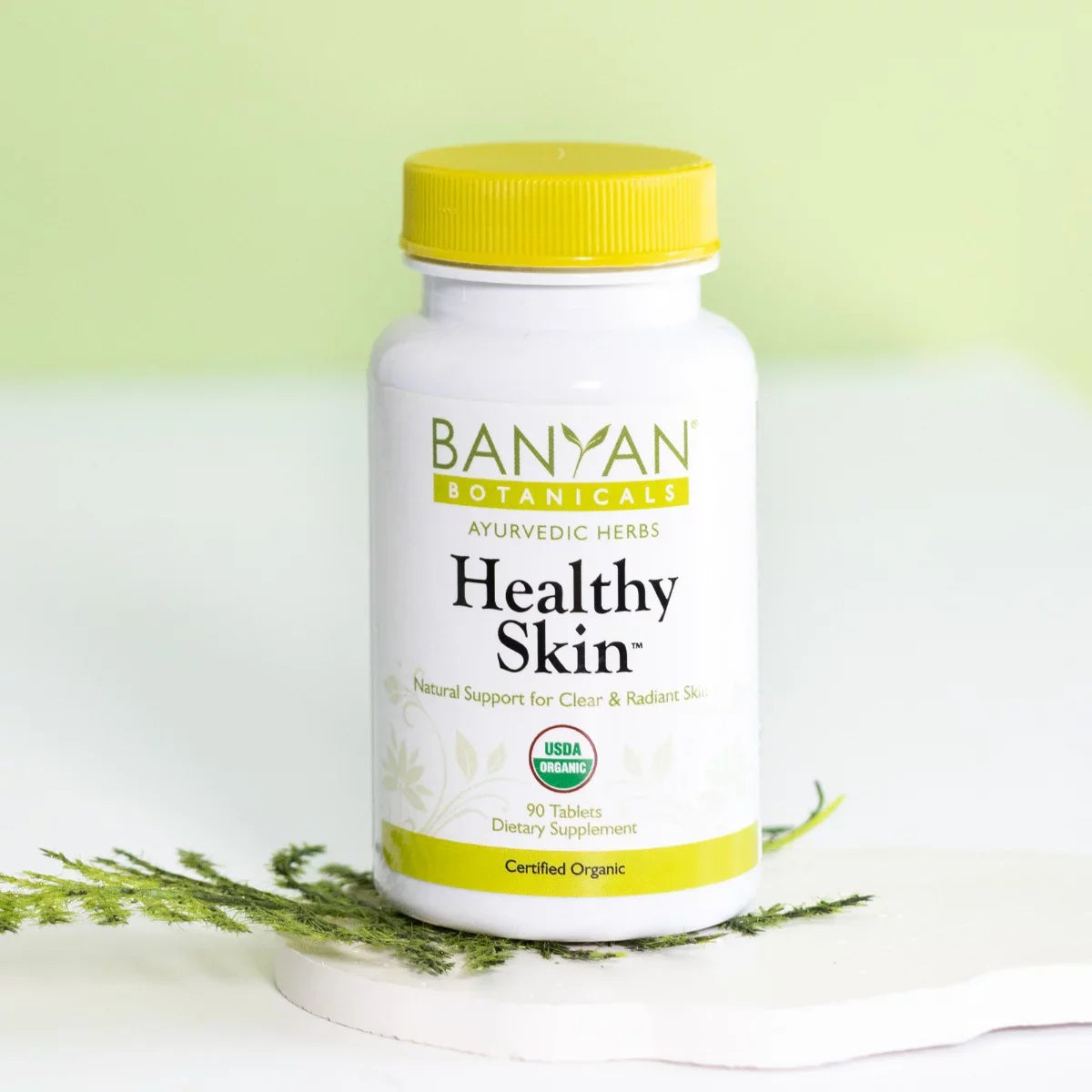 '- Daily Radiant, USDA for Certified Flawless Organic Skin* - Skin 90 Supplement Tablets Botanicals Banyan Healthy -