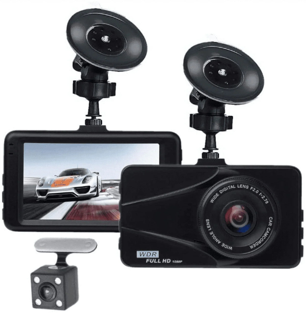 WDR, Loop Plus Wide Full Dash Recording G-Sensor, Kia Motion Cam Excellent Dual DVR Detection 3" T670 For LCD Images Video 170° HD Recorder Travel Screen Angle,