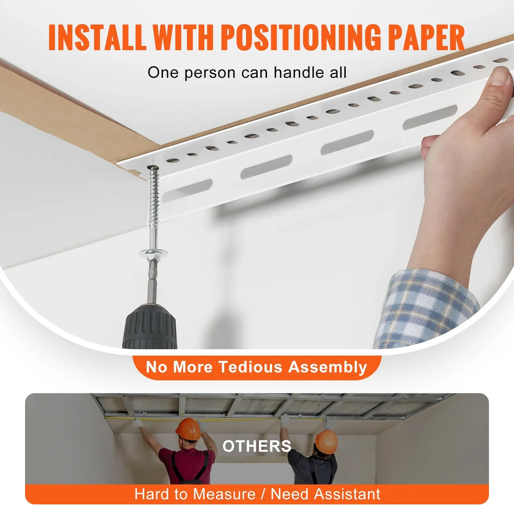 White Ceiling 36x96" Storage Rack 600lb Rack Overhead SKYSHALO Adjustable Garage