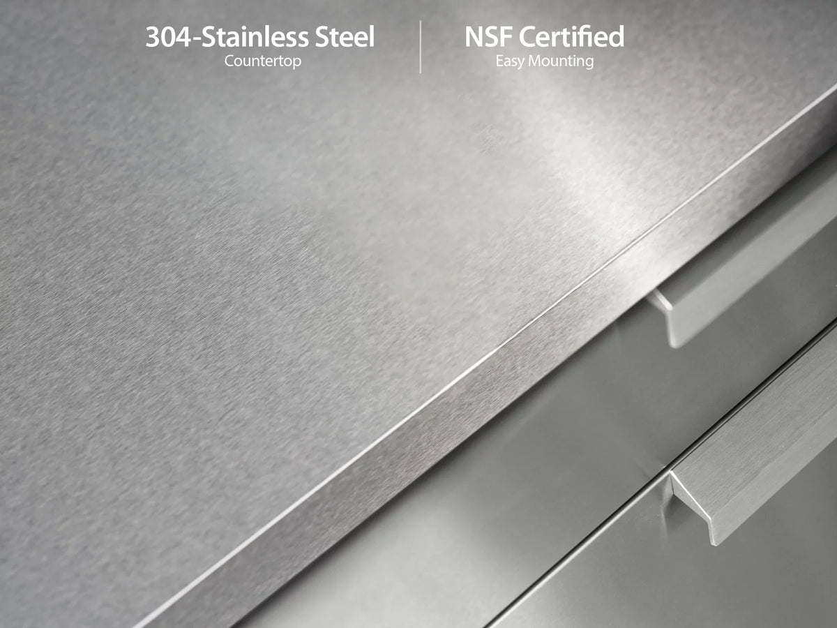 with Cabinet Kitchen Stainless Set Countertops in 5 Steel Piece Outdoor