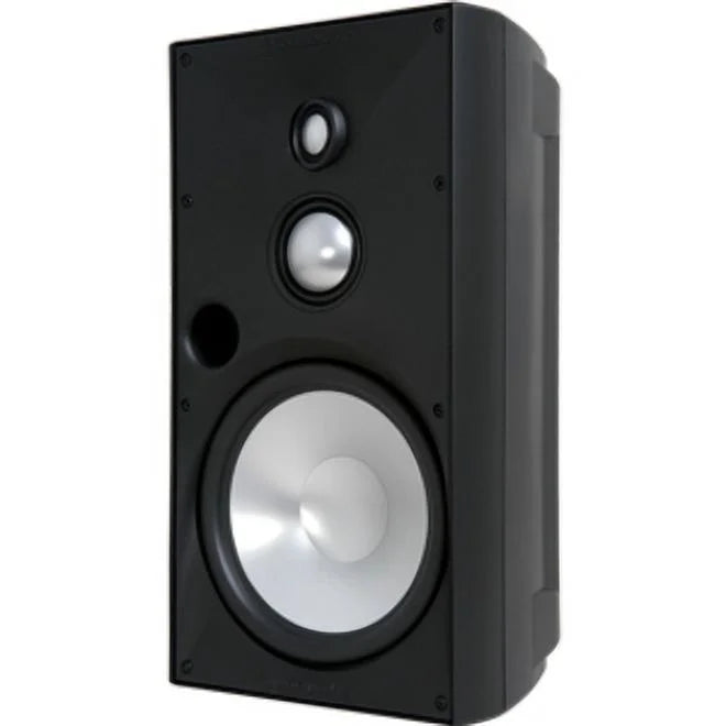 SpeakerCraft Three RMS, W Wall Speaker, Bookshelf, Outdoor Mountable Elements Black Outdoor OE8 150