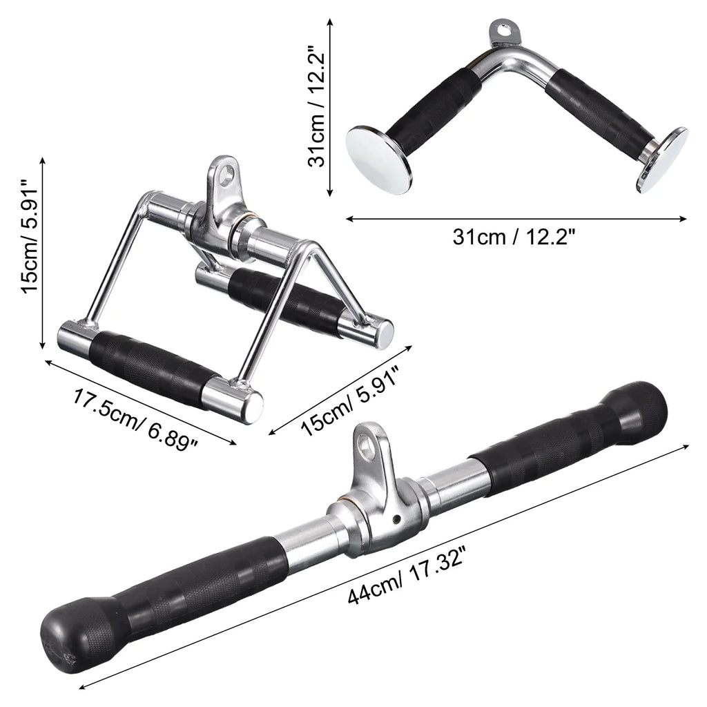 Cable Down Silver Attachment Press Accessories, Machine Gym for Tricep