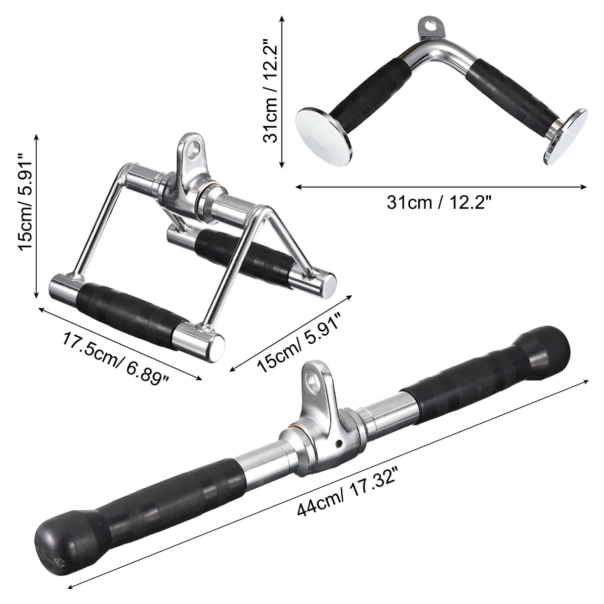 Cable Down Silver Attachment Press Accessories, Machine Gym for Tricep