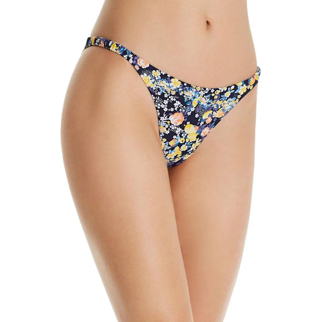 Womens Florals M Leg Carter High Swim Bottom Bikini Red Navy