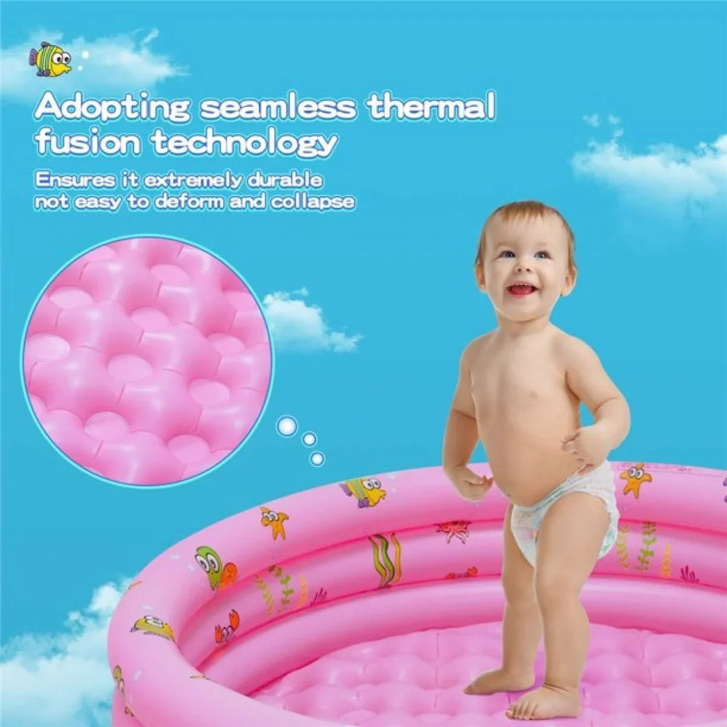 Padding Babies Rings Inflatable Family Kids,Toddler for Pool (Pink) Up for Baby 51"x13" Blow Outside 3 Pool Round Pool,Swimming PVC