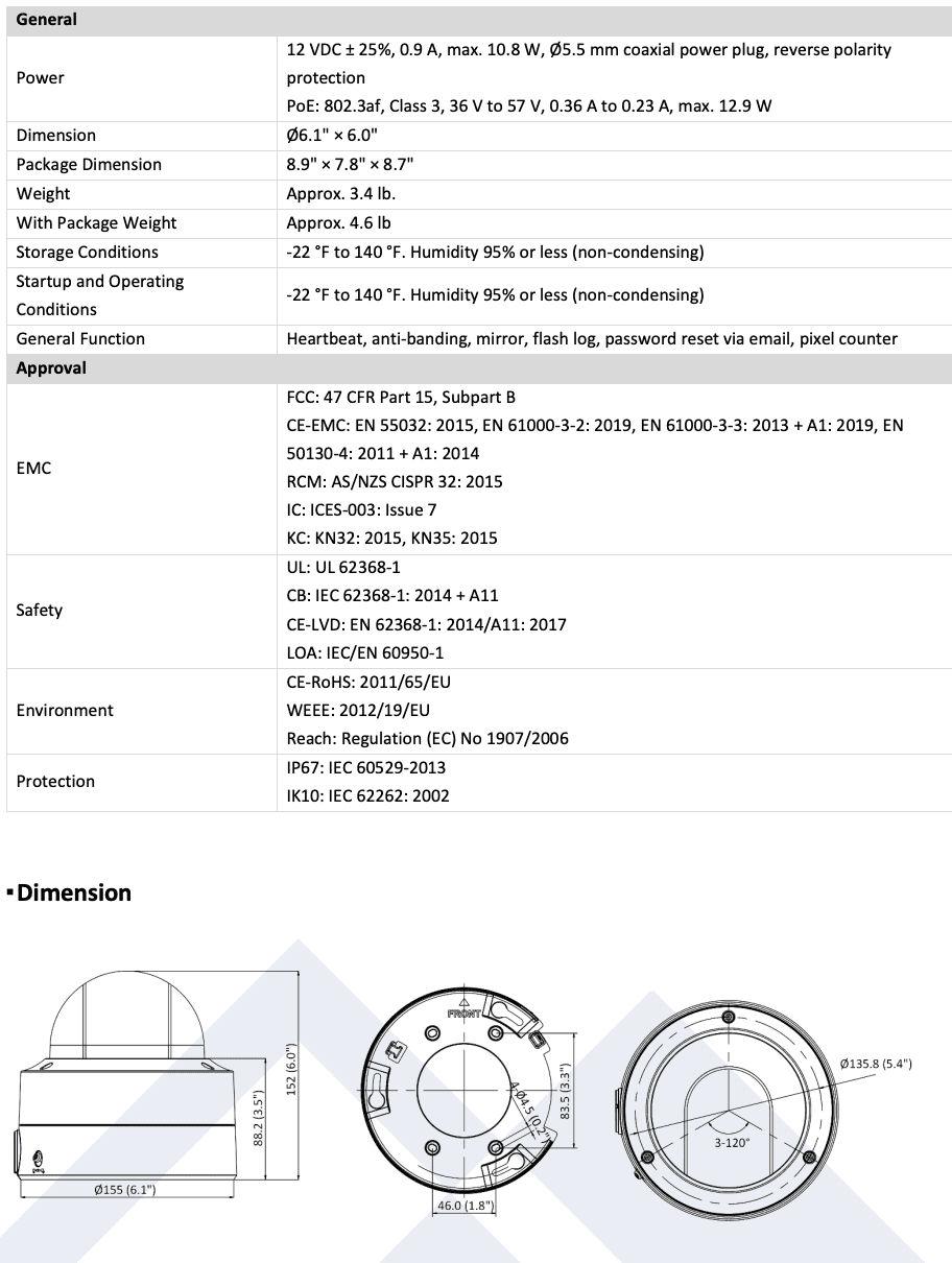 VF IP Dome Smart Color Motorized LTS WDR Ai with LTCMIP7C43W-SDZ Camera Mic 24/7 CMIP7C43W-SDZ 4MP