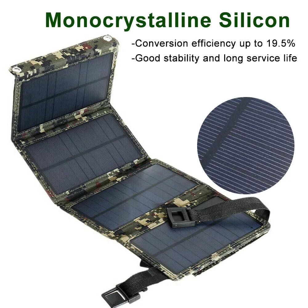 Hiking Outdoor 80W USB Power Panel Phone Folding JLLOM Solar Camping Bank Charger