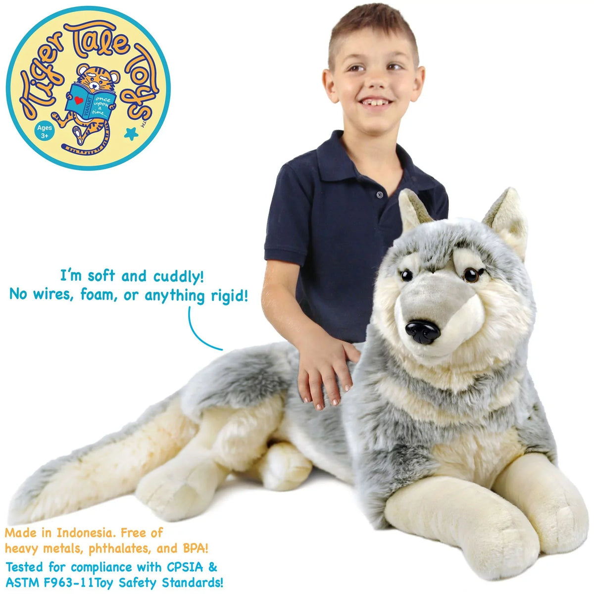 (Not 27 Wolf Tail by - Inch The Toys Dog Animal Measurement) Plush Including Tale Winry - Tiger Stuffed