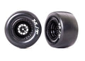 Black Slicks Wheels Thompson Mickey (Weld Rear Wheels, Drag Tires & Traxxas 9476 (2): Glossy