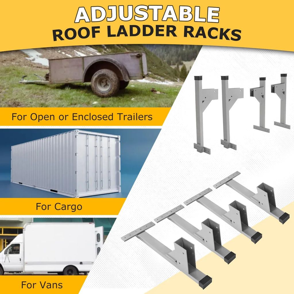Rack Ladder Vans Trailers Bracket Roof Kojem for Enclosed Adjustable Cargo Kit