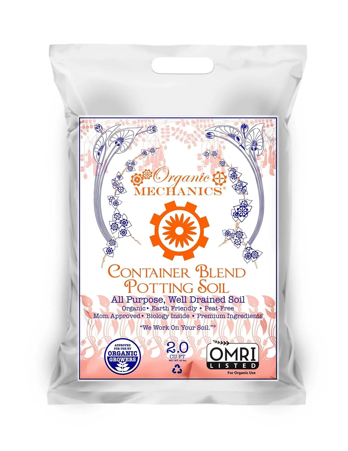 Peat cu Potting 2 Blend Organic All Free Mechanics Container Soil, Purpose ft
