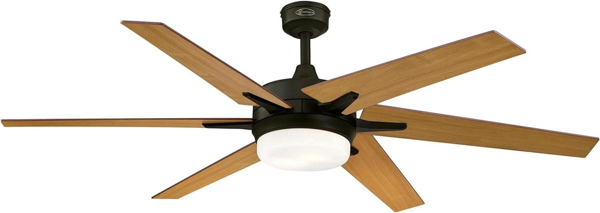 Control, Frosted and Inch, Compatible Opal GOURE Home 74002B00 Smart Black-Bronze Light, with Transitional Alexa with Google 60 WiFi Amazon Remote Glass LED Fan Ceiling Cayuga, Finish, Lighting