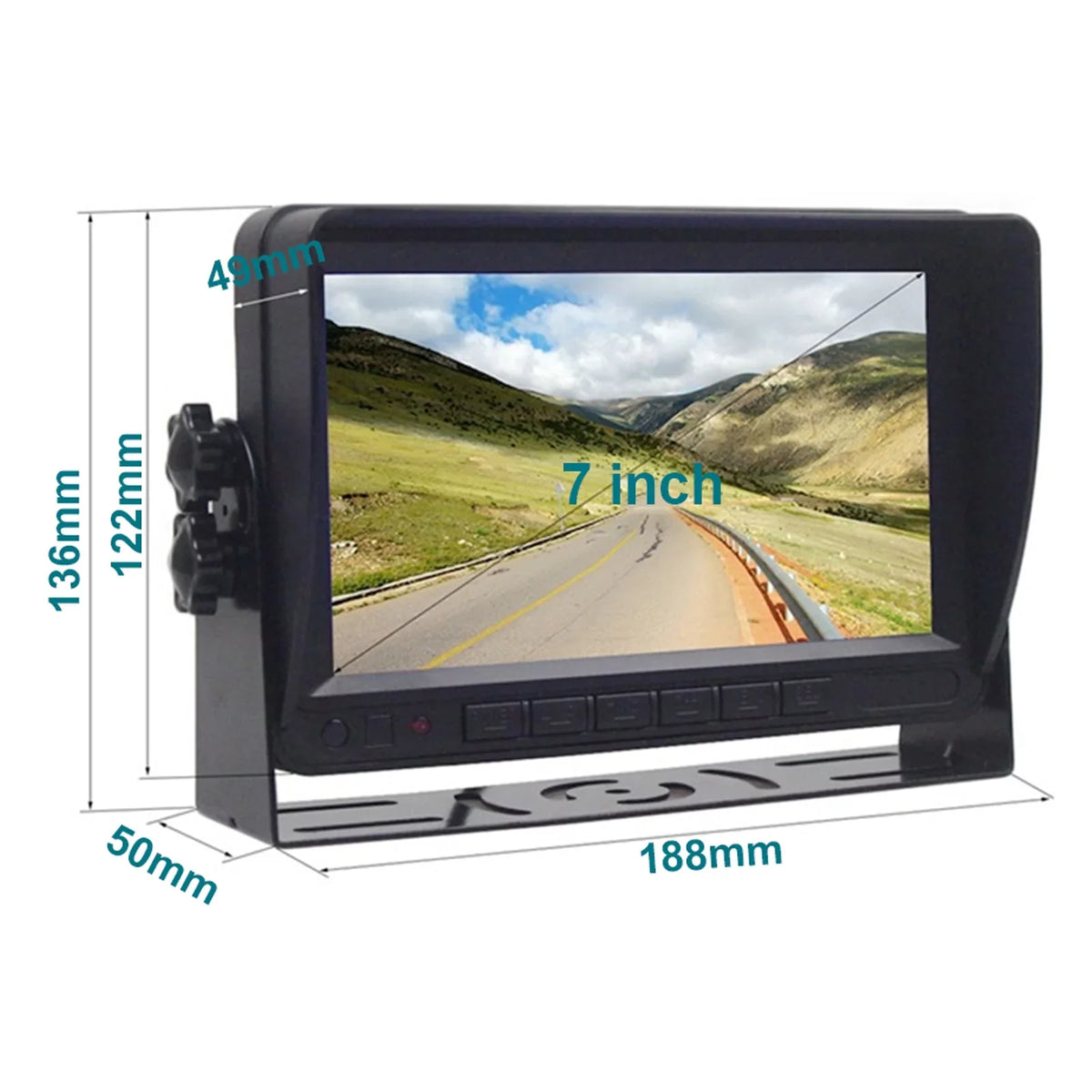 Camera Kit View Wireless AHD Rear Backup 7" 1080P for 3CH Display Trailer Truck