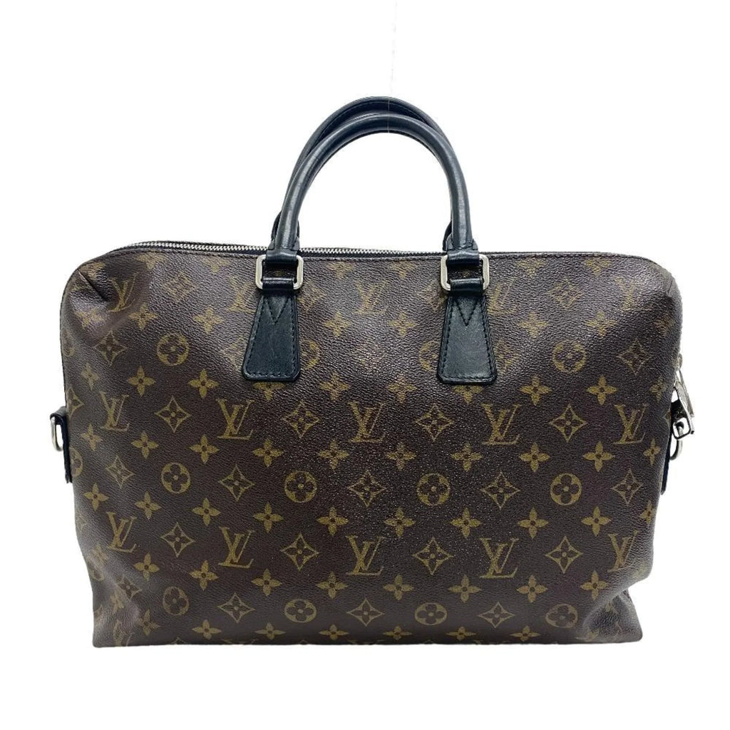 Porte M40868 Brown Pre-Owned Men's Z0006266 (Fair) LOUIS Bag Monogram Document Jour VUITTON