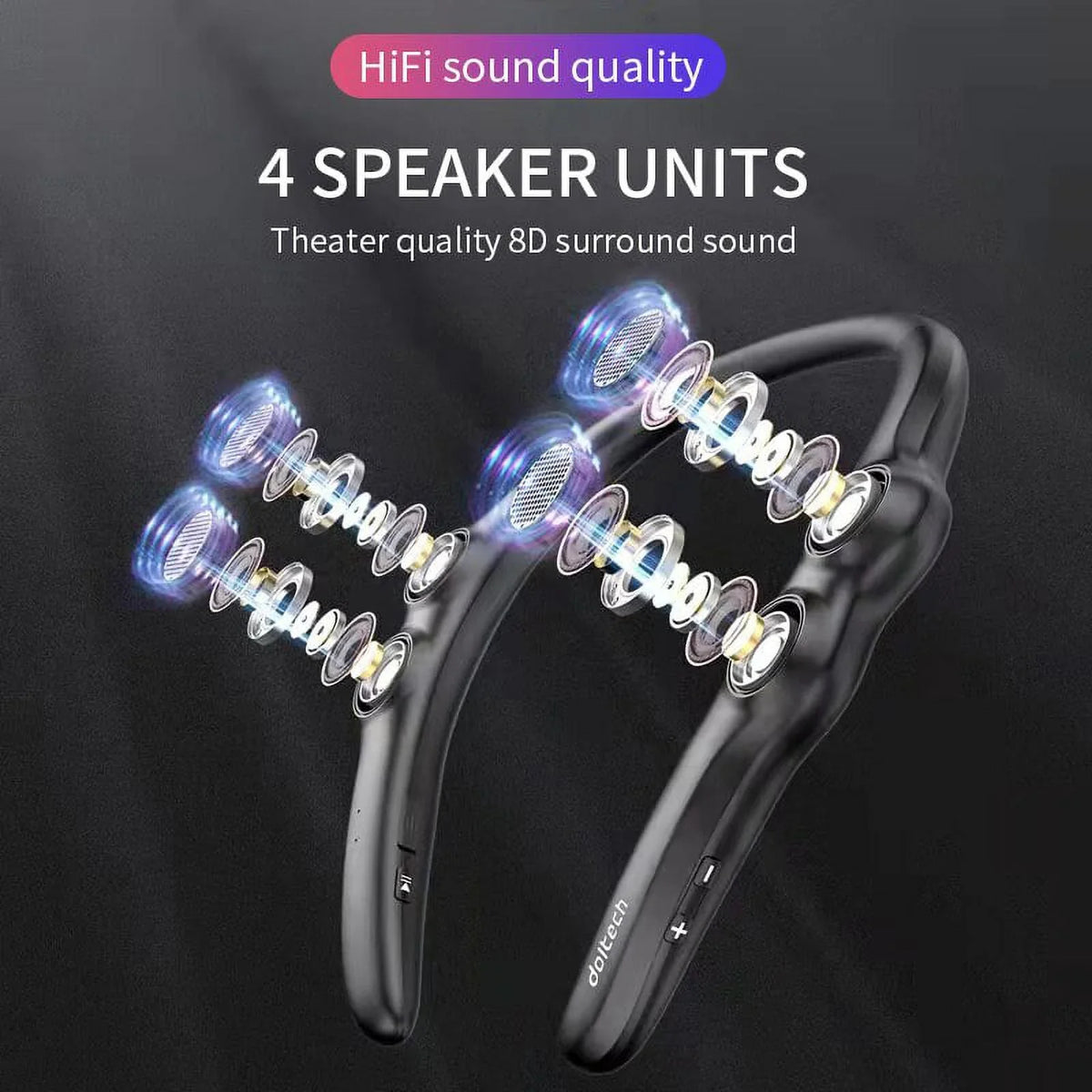 Bass Stereo For Player - 4 9d Speaker Bluetooth Speakers Hang Sports Speakers Weight Neck Portable 85g Light Wireless Wearable Compatible