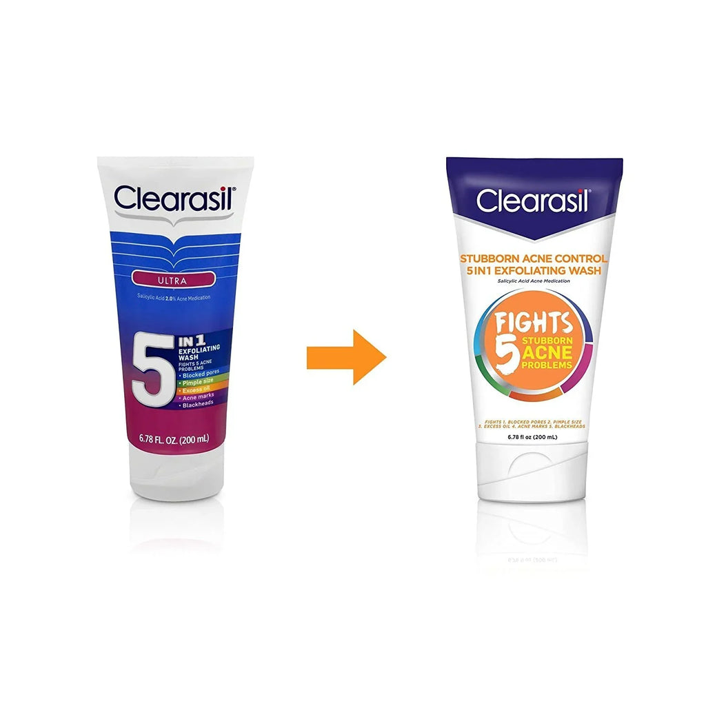 clearasil 6.78 ultra of exfoliating 2) (pack 5in1 oz. wash,