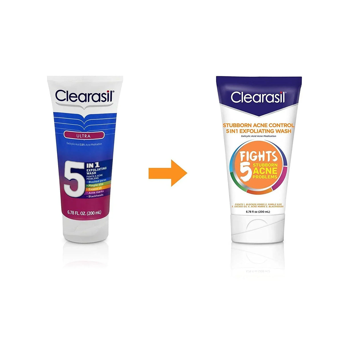 clearasil 6.78 ultra of exfoliating 2) (pack 5in1 oz. wash,