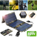 Hiking Outdoor 80W USB Power Panel Phone Folding JLLOM Solar Camping Bank Charger