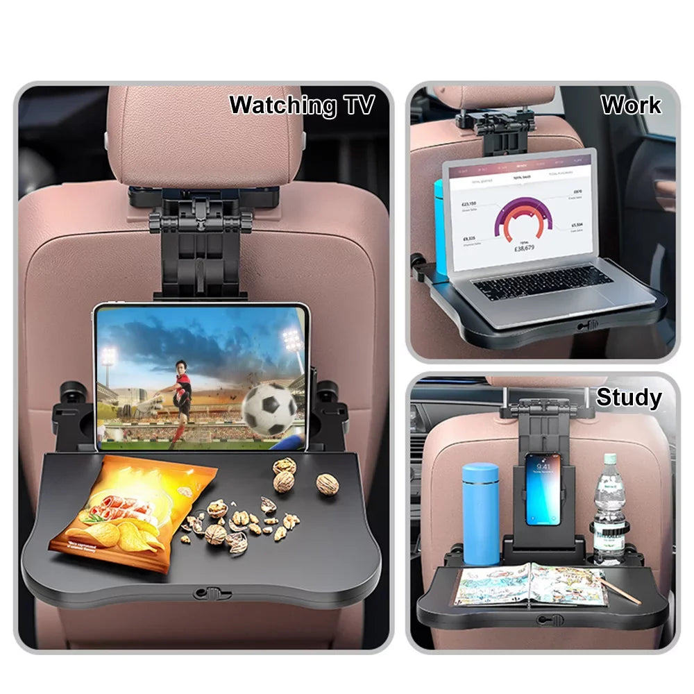 Tray, Car Holder Car Writing, Adjustable Dcenta Seat Eating Food Phone Back Car Table Travel Seat Multifunctional Foldable Table Black Working, for with