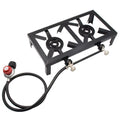 Propane Htovila for Double Camping Stove for Cast (Standard), Gas Excursions Cooking BBQ Patio Furnace Iron