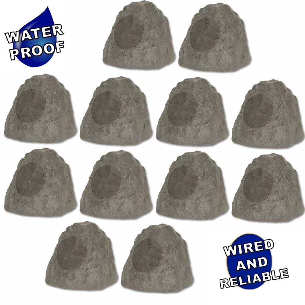 Garden Outdoor Slate Pool 8" Solutions Rock Yard 12R8SG for Set 12 Spa Theater Speaker Deck