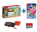 Edition Switch Console Return Edition MicroSD Kirby's with to Crossing - Switch Nintendo + 64GB Dreamland: New Animal Limited Case + Card Bundle Deluxe Carrying