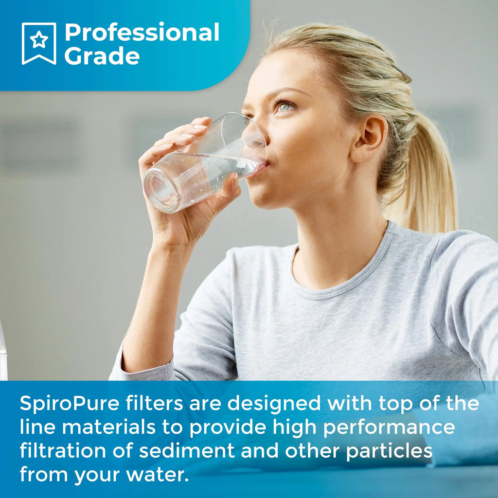 Water Spun Filter P25-30 SDC-25-3025 25 20) Polypropylene 30x2.5 of SP-P25-30 Cartridge 155224-43 Micron (Case Sediment SpiroPure Melt-Blown