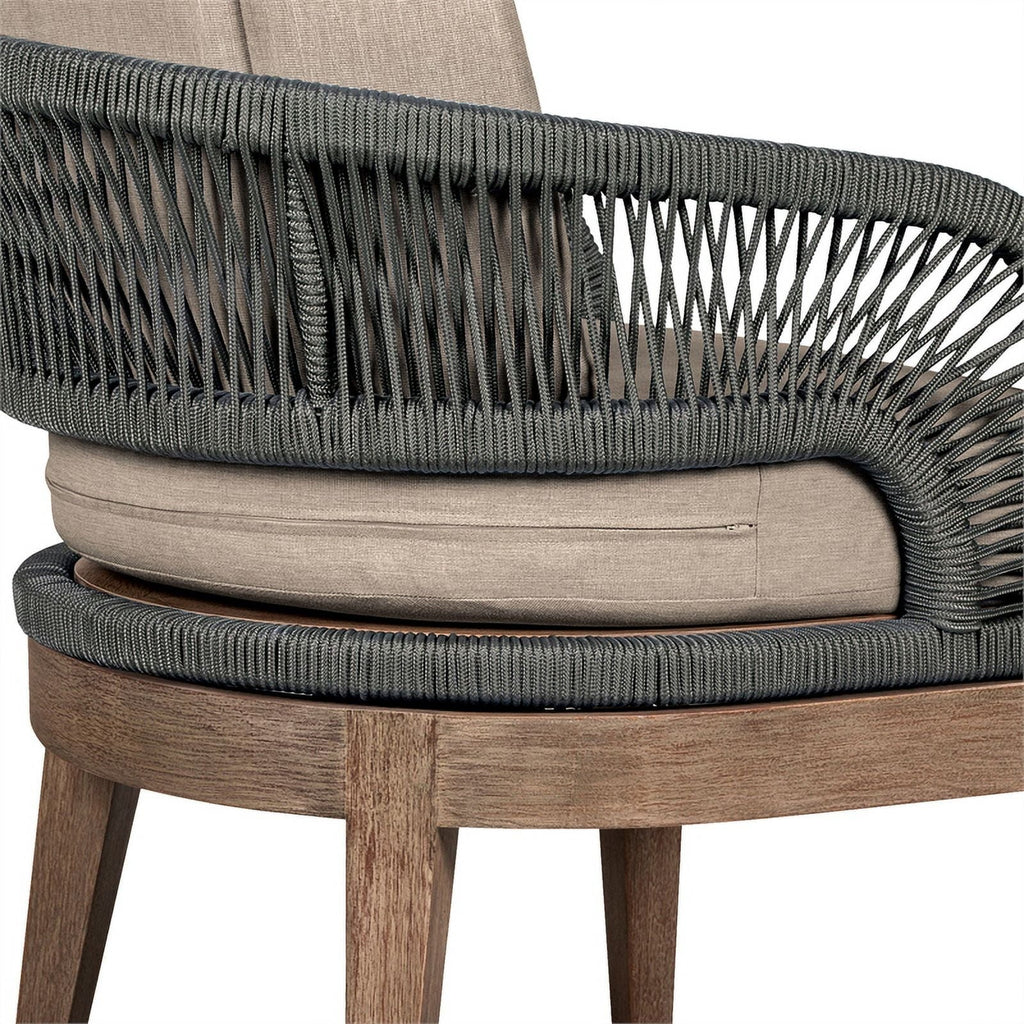 Edge Set in Beckham and Eucalyptus Outdoor Piece Glendora Rope 7 Dining Live