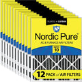 12 Pack MERV Nordic 20x20x2 10 Air Pure Carbon Plus Pleated Filters Pleated