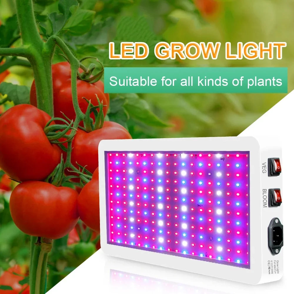 Switch Plants Seedlings Growing Grow for Waterproof 2000W for and IP65 Indoor Full Lamps Plant Spectrum 312 LED Veg Bloom Greenhouse Hanging Andoer Flowers LEDs Dual Light