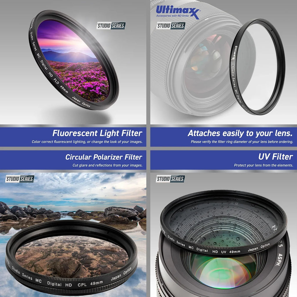 M.Zuiko (16pc UV 3PC Bundle Multi-Coated Essential Filter Digital Manufacturer More + Accessories, Bundle) ED Kit + Lens 12-45mm Olympus Box) PRO Ultimaxx f/4 & (White