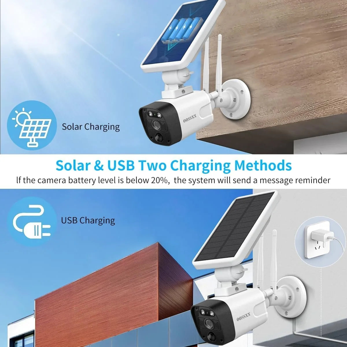 pre-installed 2TB Security {100% Solar 2K Wire-free Home 6pcs 8-channel system, OOSSXX 3.0MP System}, by Drive Wireless solar Camera Surveillance with Hard NVR, cameras