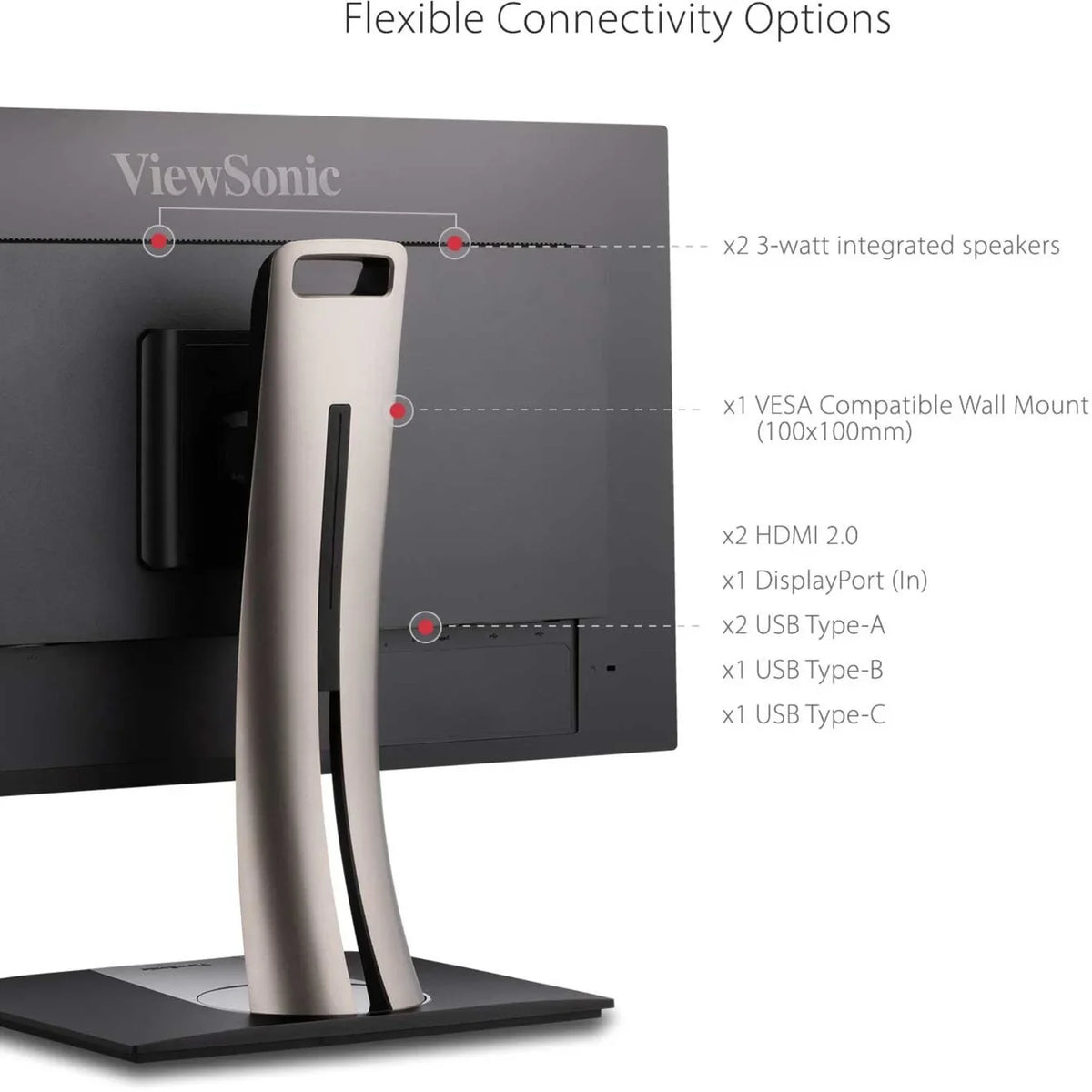 IPS Color USB and 4K Office Ultra-Thin C for Inch Pantone Monitor Accuracy, Validated, DisplayPort with ViewSonic Bezels, Premium 32 HDMI, Ergonomic Home VP3256-4K Professional and