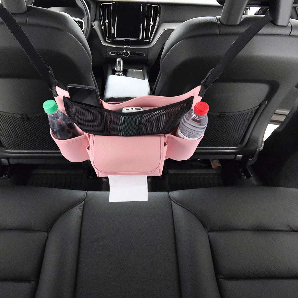 Large Multi Organizer for Bargains Purse Car Car Backseat 37x25cm Seat Capacity Storage Unique Pockets Pink