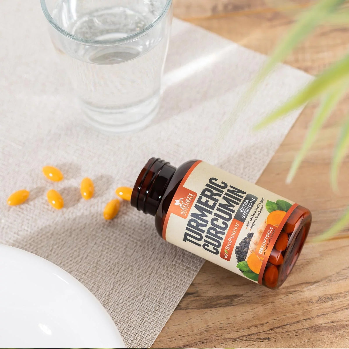 Tumeric Vegan Absorption, Black Joint 1500mg Max Turmeric Standardized with Curcumin for Non-GMO, Nature's 120 Pepper Curcuminoids Capsules 95% Premium - Support, Supplement, BioPerine Extract Herbal