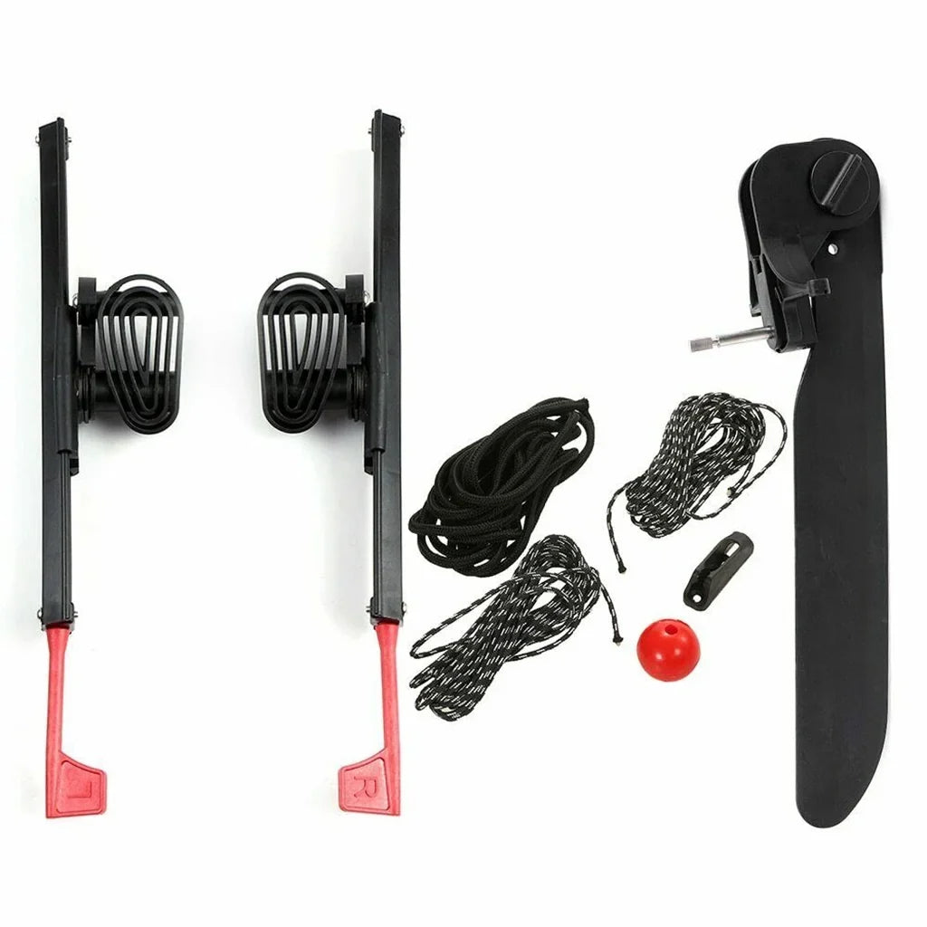 Boat for Kayak Kayak Kit Tail & Adjustable Rudder Fishing Canoe, Rudder Pedals Foot Braces Kayaking, Steering, Direction