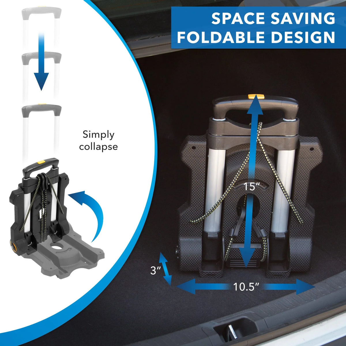 LBS Luggage Mount-It! Premium Folding 77 Cart, Capacity