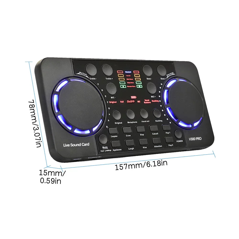 for Sound Phone GoolRC Smart SingingLive Sound and Broadcasting/ Computer Live Compatible Multifunctional Pro Voice and Rechargeable V300 with Recording