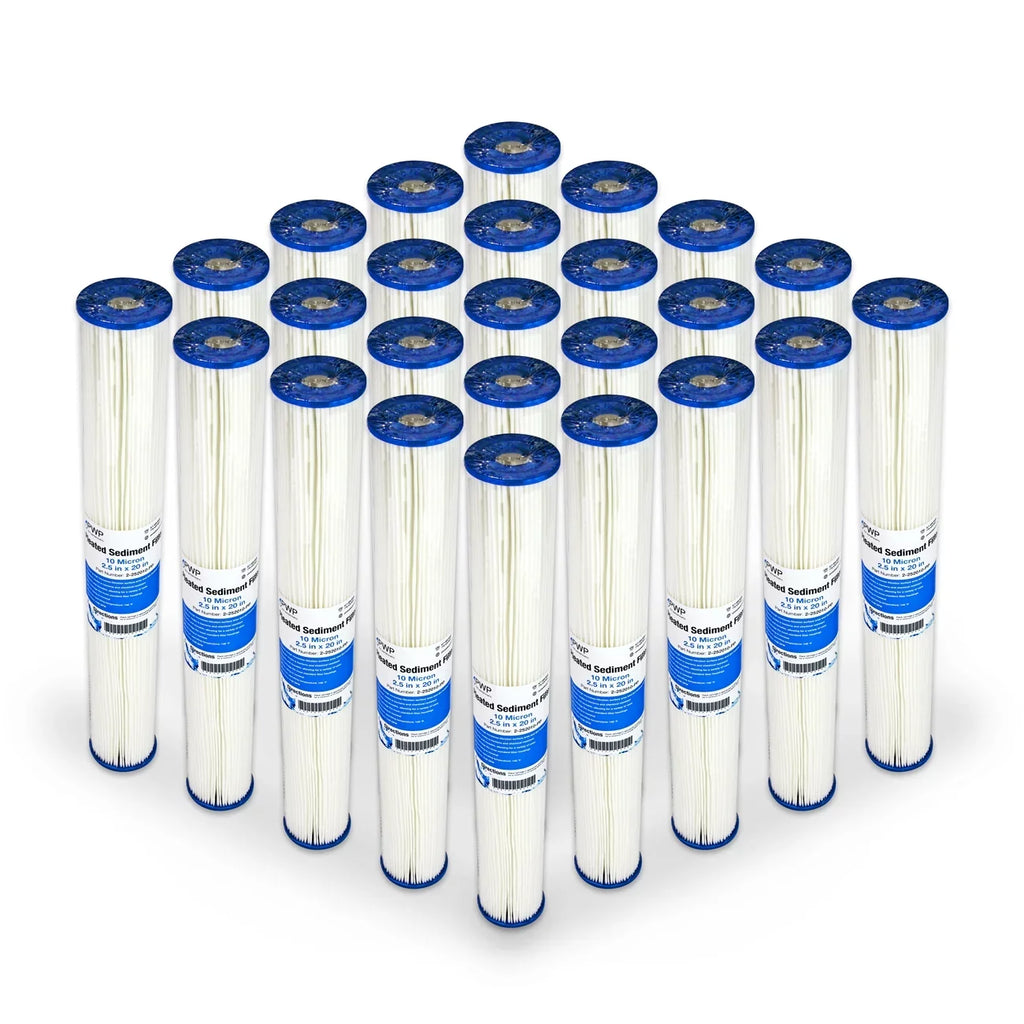 Cartridge 20x2.5" micron Water Poly Pleated 25 Pack 10 Filter