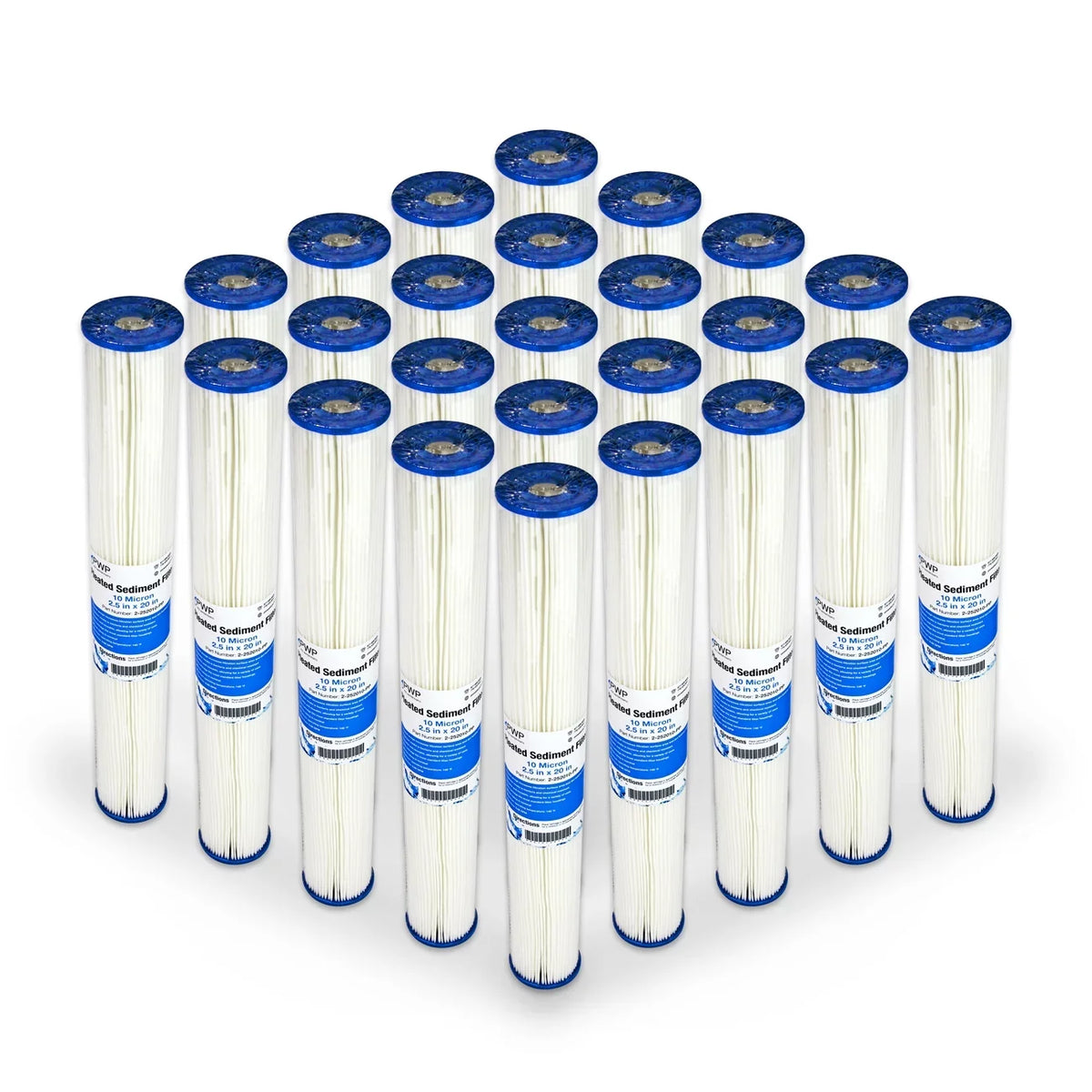 Cartridge 20x2.5" micron Water Poly Pleated 25 Pack 10 Filter