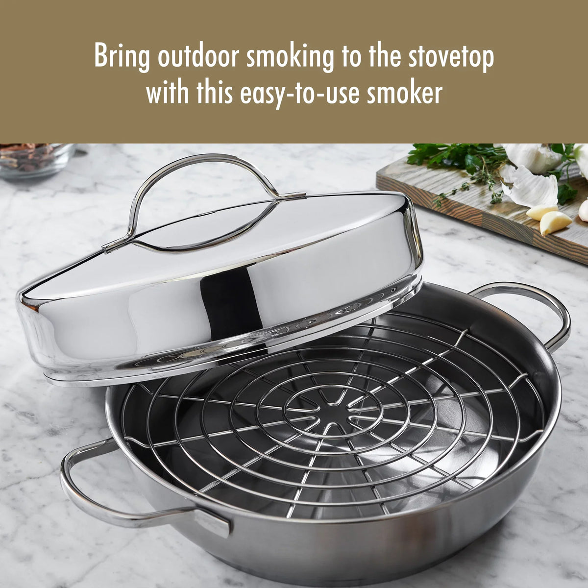 Set Smoker Resto Stainless 4-pc Stovetop Demeyere Steel