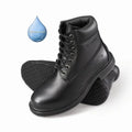 Boot in. Genuine Size Grip Womens Work Black Wide Toe Soft 6 8.5 Waterproof - Slip-Resistant