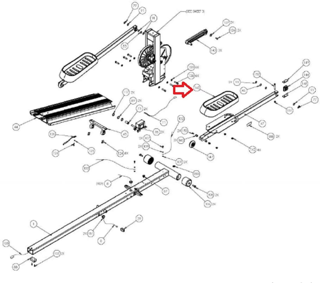 Foot W Tape Fitness Works Elliptical ppp000000057055102 Pedal Pad Kit 5.37 Exchange Precor Hydra EFX