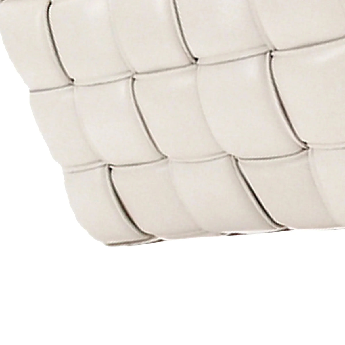 (Good) Padded Cassette Shoulder Unisex White Veneta Authenticated Bottega Pre-Owned Bag Leather Calf