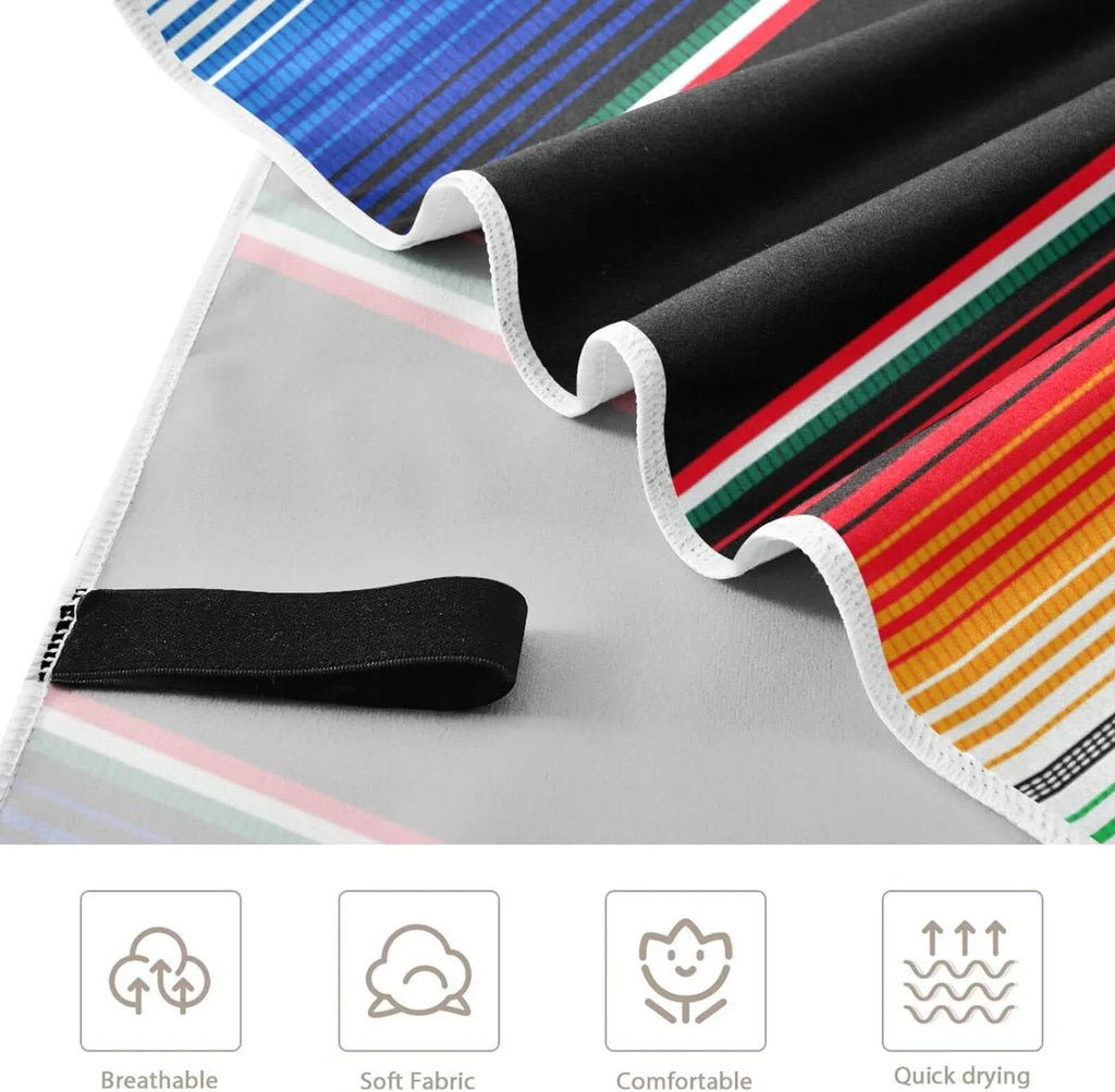 Towel, Towel Yoga Free Quick Blanket, Pool Thin Bestwell Serape Towel Beach Sand Blanket Multipurpose Microfiber Bath 30”X60” Oversized Lightweight Swim Mexican Stripes Towel Dry Shower