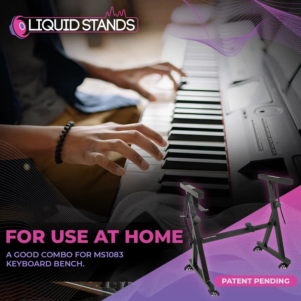 Stand Fits Piano Z Key - (Refurbished) with Portable - Electric 54-88 Restored Stand Pianos - - Wheels) Keyboard Liquid Music and Keyboard Piano Keyboard Adjustable (Black Stand Style - Heavy Duty Stand Stands