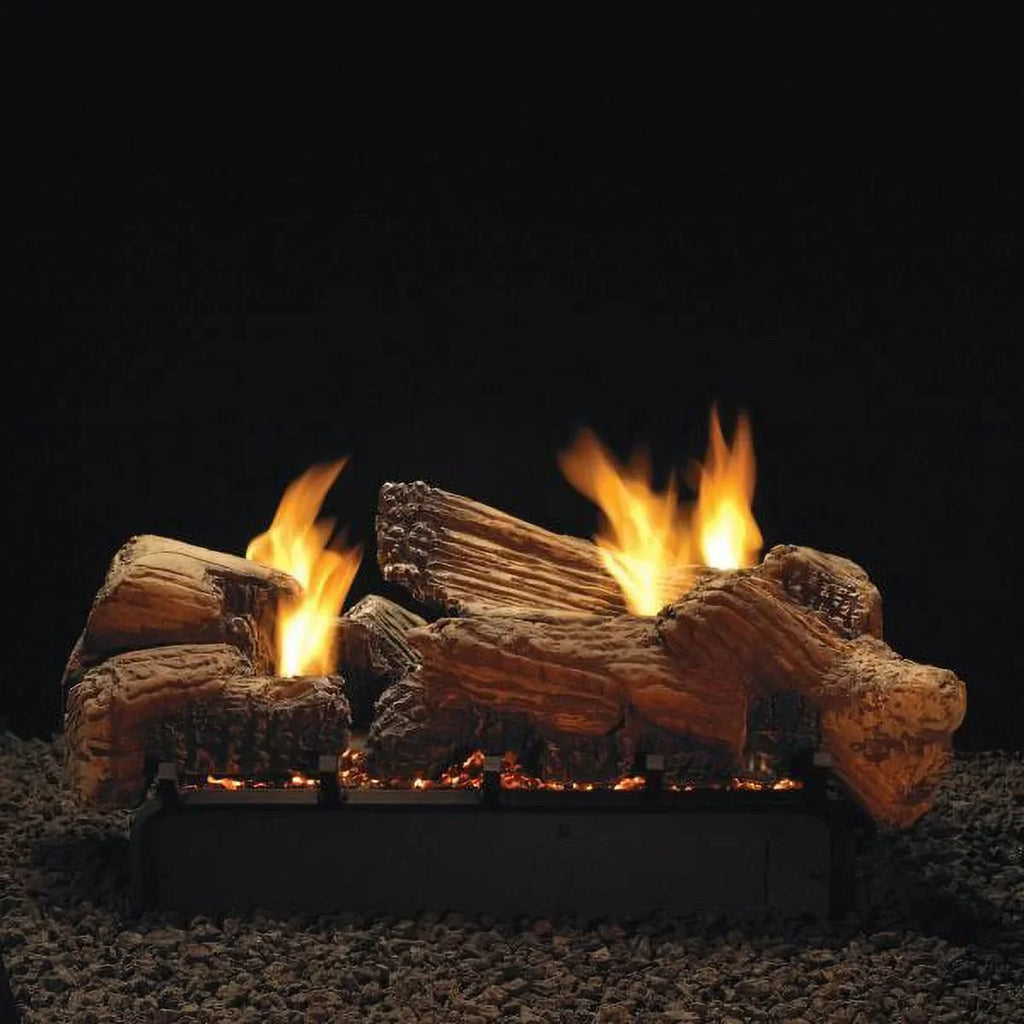 MV 30" Logset Stone Glaze Burner, VF/V Vista NG River with Slope