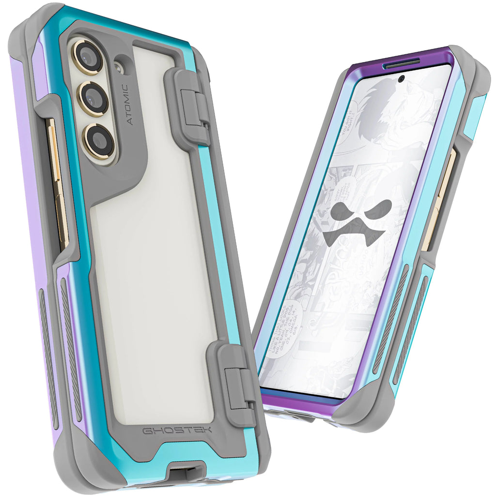 Cover Slim Z Ghostek Metal Atomic (Prismatic) Fold Clear Galaxy Case Aluminum Samsung 5 Phone