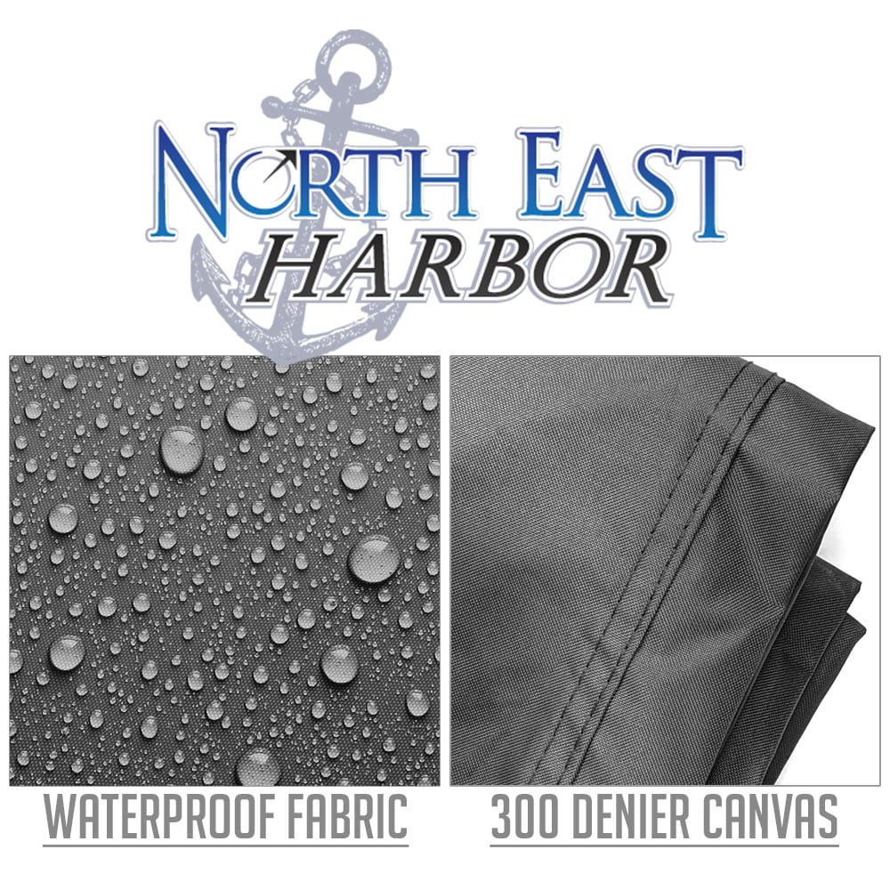 Grey Waterproof, - 10ft- Cover- Dust Travel & Heavy-Duty Boat Sun Canoe NEH Protection- Kayak Storage and
